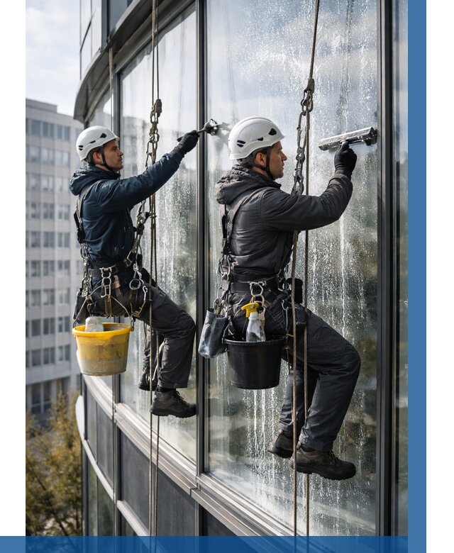 Мойка панорамных окон в Балтийске от 357 р. заказать у ВЫСОТНИК-Блт