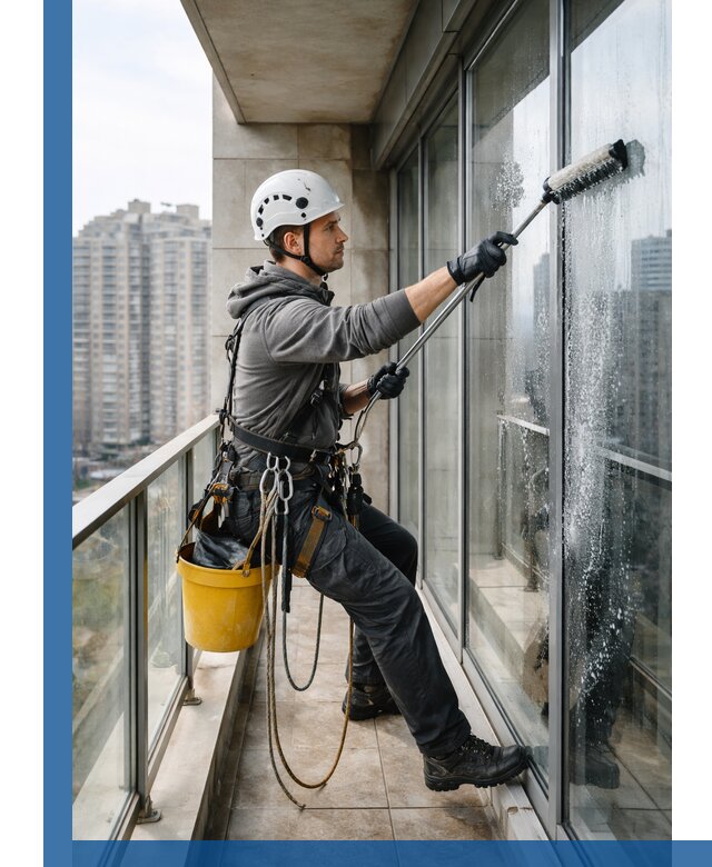 Профессиональная мойка балконного остекления в Балтийске