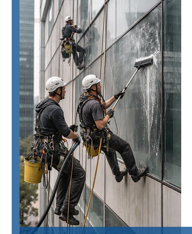Профессиональная высотная мойка фасадов зданий в Балтийске