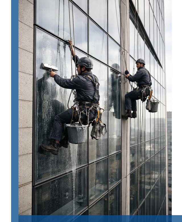 Профессиональная мойка стеклянных фасадов зданий в Балтийске