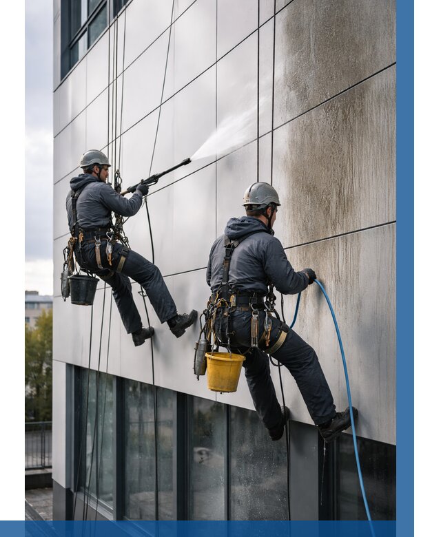 Мойка фасада из композита в Балтийске по цене от 306 р. | ВЫСОТНИК-Блт