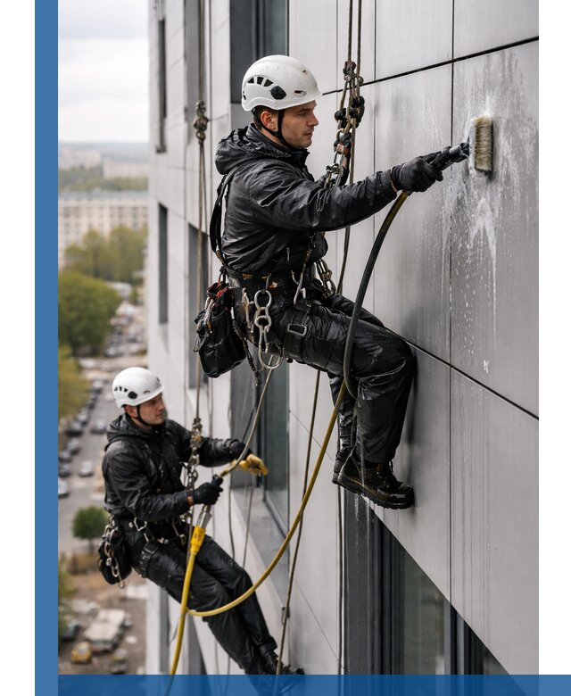 Профессиональная мойка фасада из композита в Балтийске