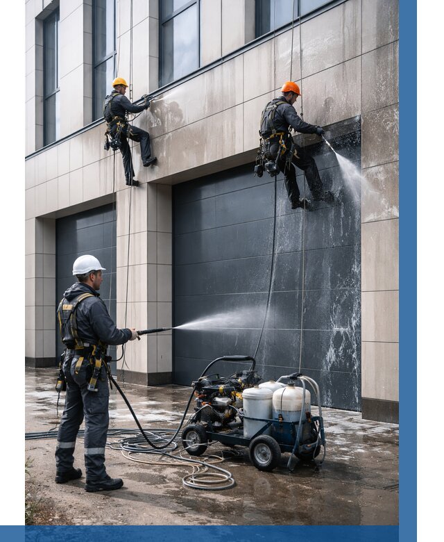 Послестроительная мойка фасада в Балтийске от 306 р. | ВЫСОТНИК-Блт