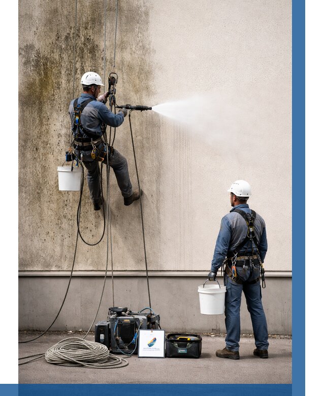 Очистка фасада от плесени в Балтийске от 306 р. | ВЫСОТНИК-Блт