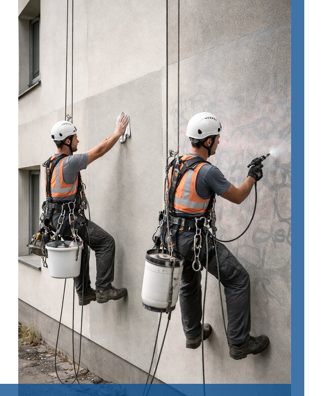 Антиграффити покрытие фасада в Балтийске от 612 р. | ВЫСОТНИК-Блт