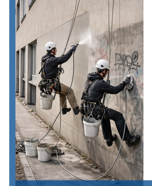 Антиграффити покрытие фасада с защитой от надписей в Балтийске