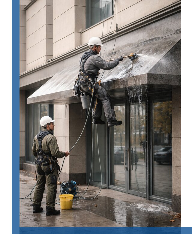 Профессиональная мойка козырьков и навесов в Балтийске