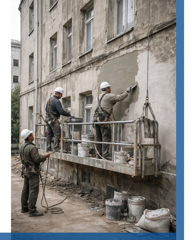 Капитальный ремонт фасада в Балтийске от 4282 р. | ВЫСОТНИК-Блт