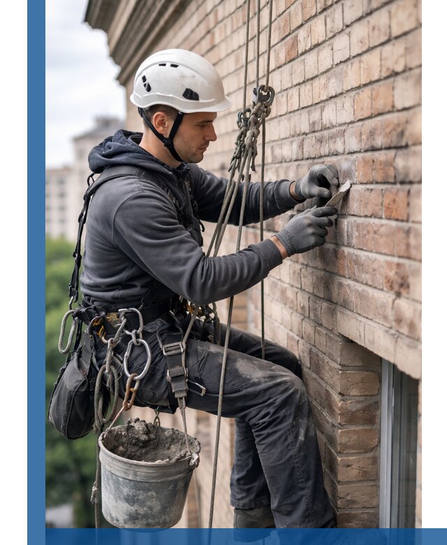 Качественный ремонт кирпичной кладки фасада в Балтийске с гарантией