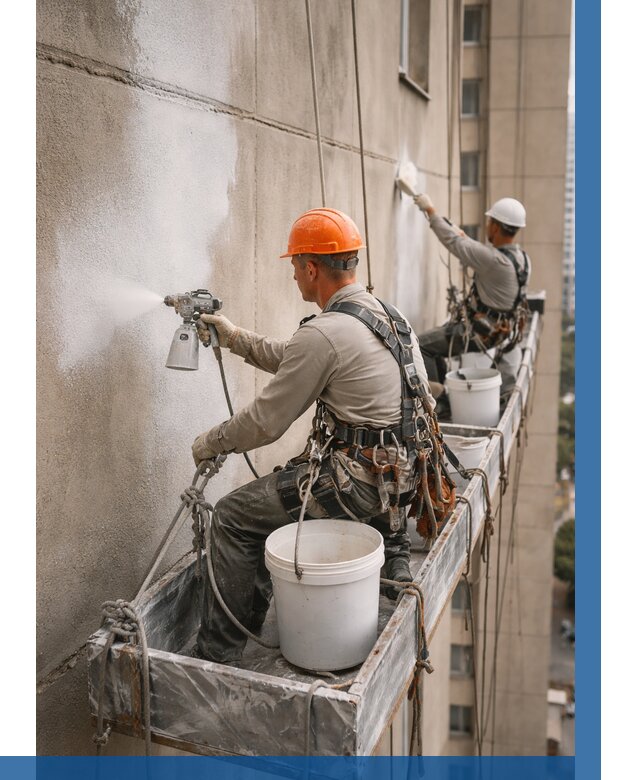 Грунтовка фасада на высоте в Балтийске от 122 р. | ВЫСОТНИК-Блт