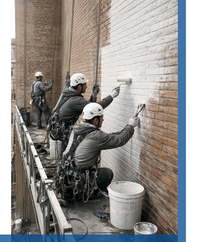 Покраска кирпичного фасада в Балтийске от 357 р. | ВЫСОТНИК-Блт