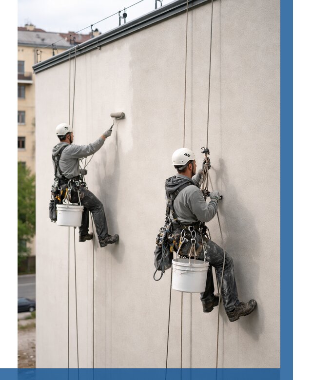 Покраска оштукатуренного фасада в Балтийске от 326 р. | ВЫСОТНИК-Блт