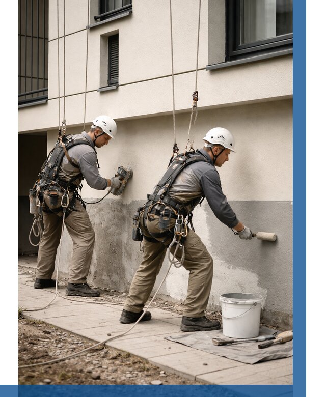 Окраска цоколя здания в Балтийске от 459 р. под ключ | ВЫСОТНИК-Блт