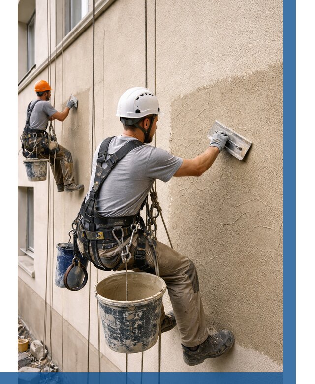 Декоративная штукатурка фасада в Балтийске от 1223 р. | ВЫСОТНИК-Блт