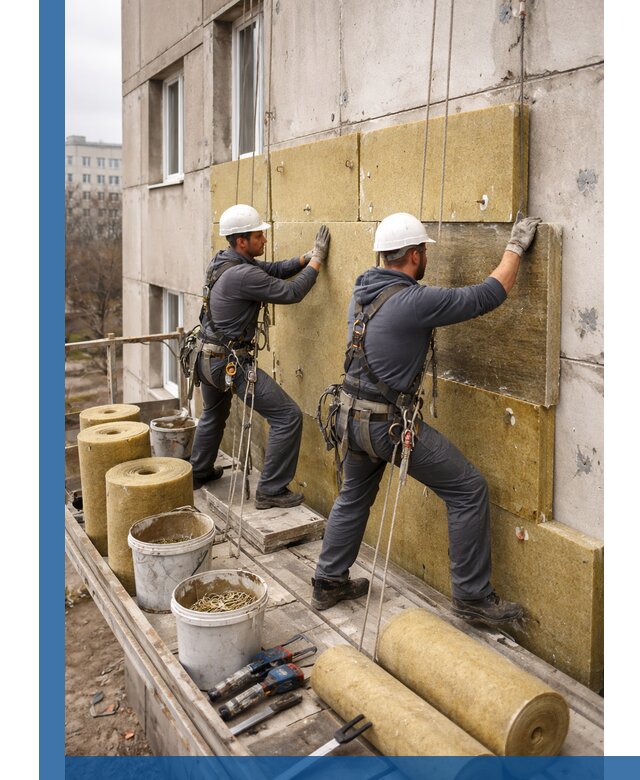 Утепление фасада минватой в Балтийске под ключ с гарантией