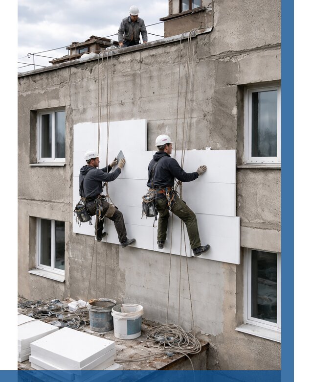 Утепление фасада пенополистиролом в Балтийске от 1835 р. | ВЫСОТНИК-Блт