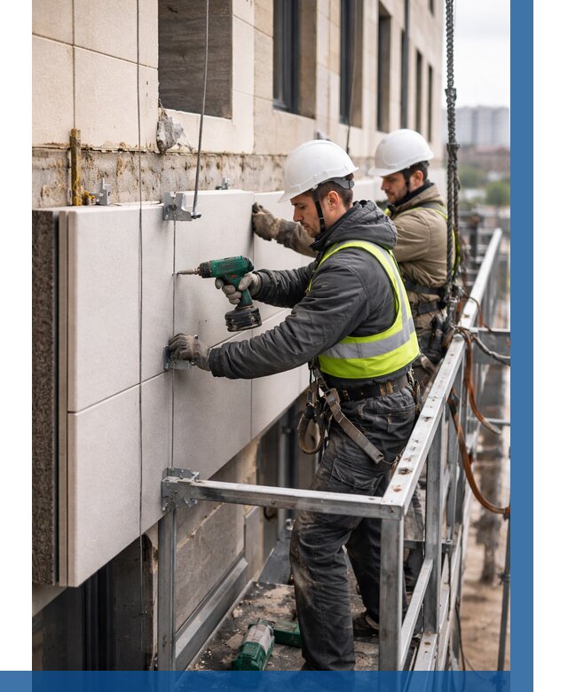 Монтаж фасадных термопанелей в Балтийске от 1529 р. | ВЫСОТНИК-Блт