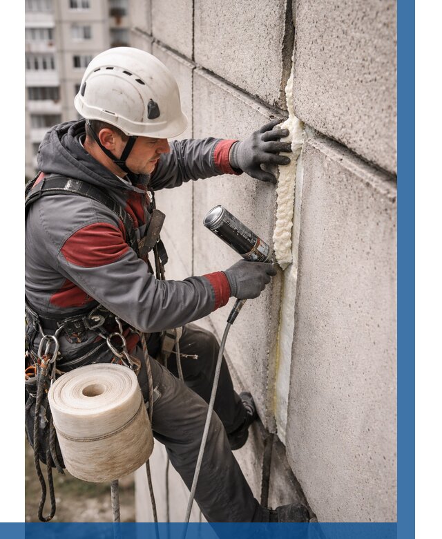 Утепление межпанельных швов в Балтийске от 714 р. | ВЫСОТНИК-Блт