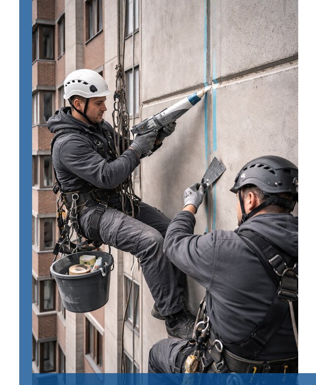 Вторичная герметизация швов фасада и кровли в Балтийске