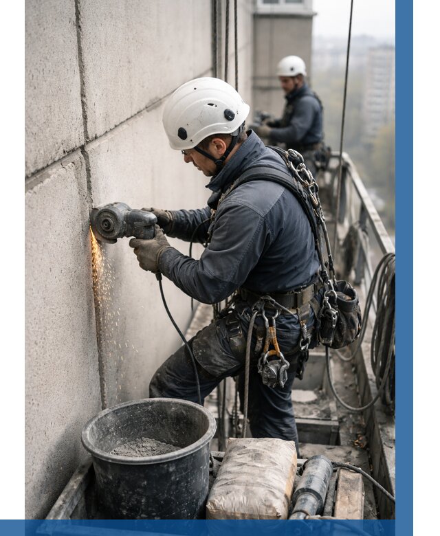 Штробление межпанельных швов в Балтийске от 1223 р. | ВЫСОТНИК-Блт