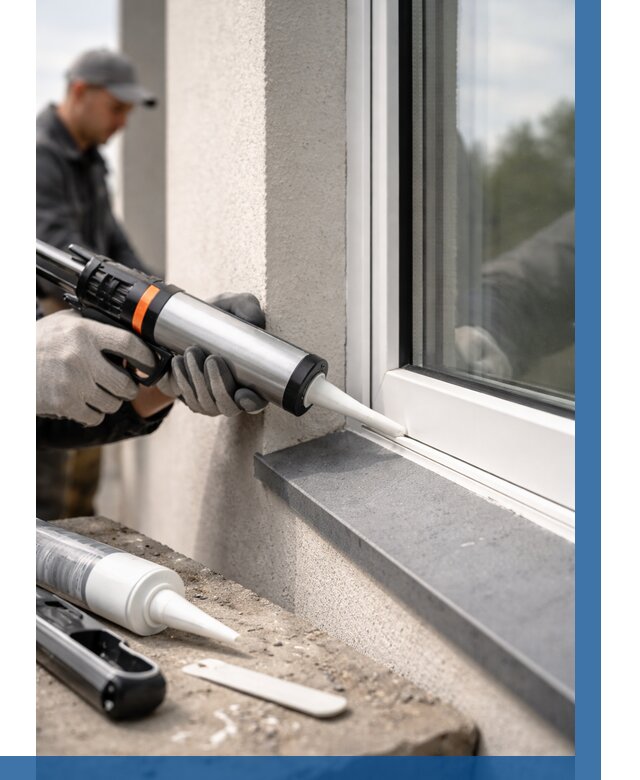 Герметизация монтажных швов окон в Балтийске от 663 р. | ВЫСОТНИК-Блт