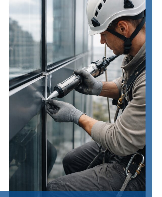 Герметизация стыков витража в Балтийске от 1223 р. | ВЫСОТНИК-Блт