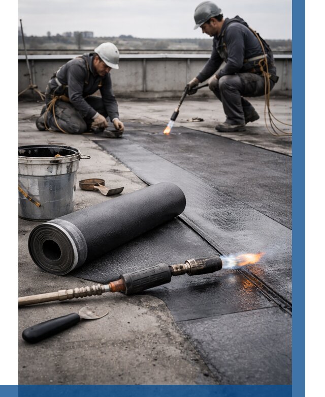 Ремонт рулонной кровли в Балтийске от 663 р. | ВЫСОТНИК-Блт