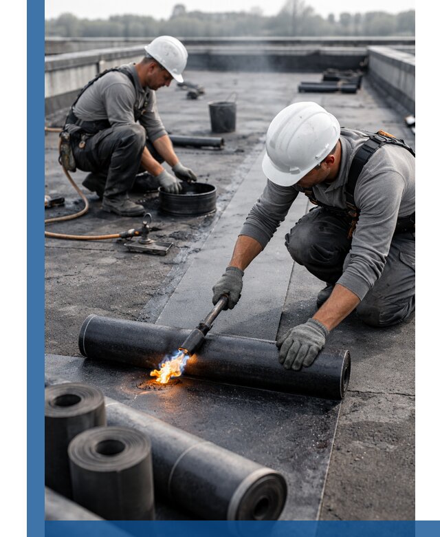 Ремонт рулонной кровли в Балтийске герметизация и восстановление