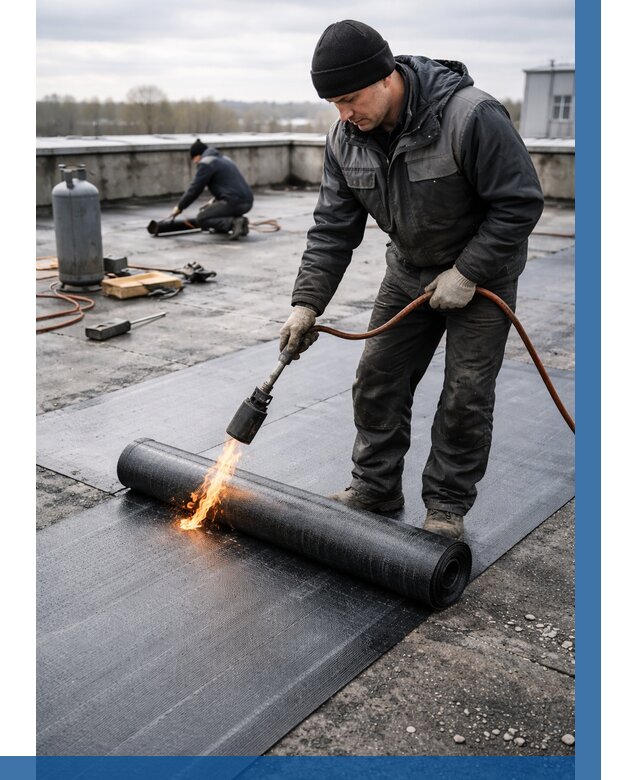 Ремонт наплавляемой кровли в Балтийске от 714 р. | ВЫСОТНИК-Блт