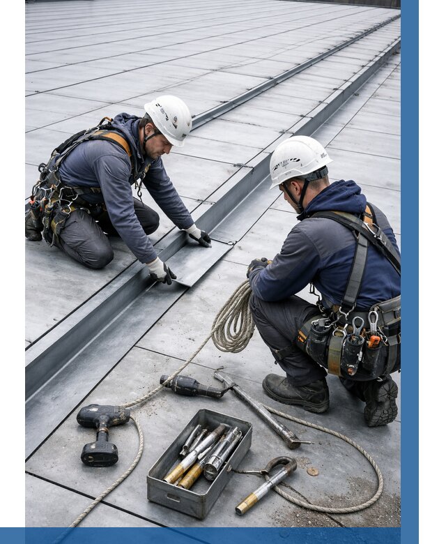 Ремонт фальцевой кровли в Балтийске от 714 р. | ВЫСОТНИК-Блт