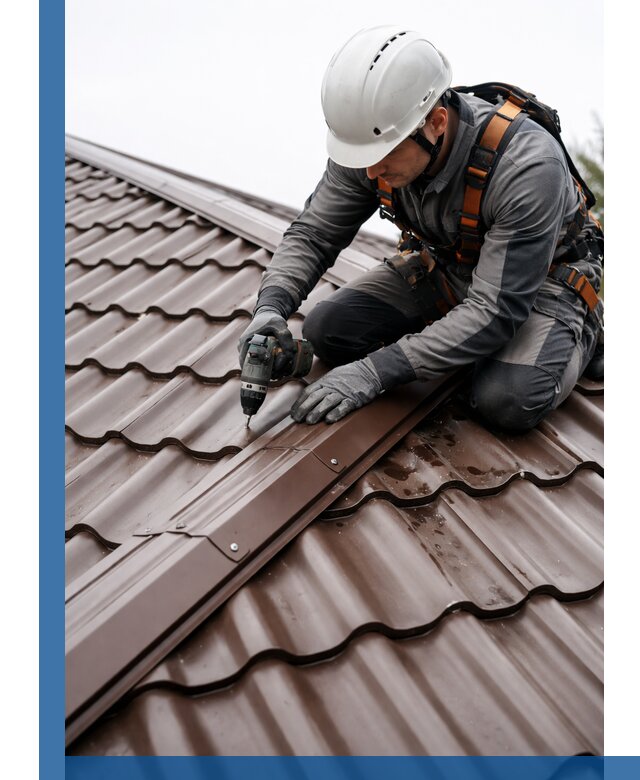 Ремонт металлочерепицы на крыше в Балтийске профессионально