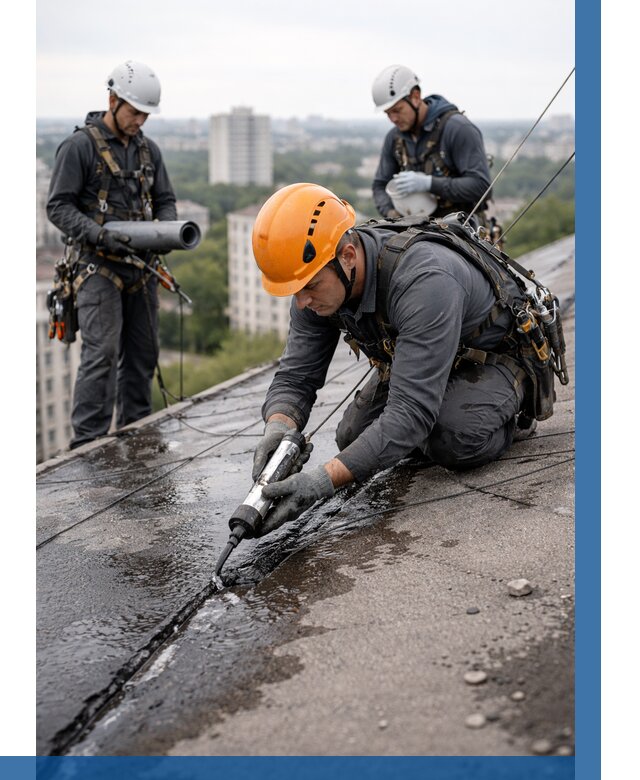 Устранение протечек кровли в Балтийске от 12234 р. | ВЫСОТНИК-Блт