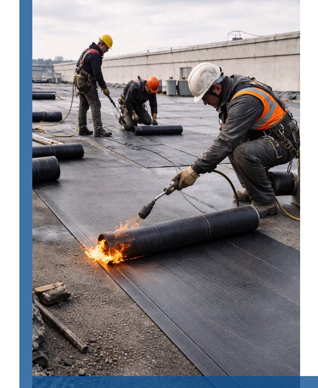 Монтаж наплавляемой кровли в Балтийске профессионально