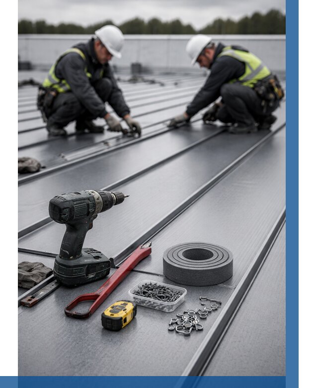 Монтаж фальцевой кровли в Балтийске от 1835 р. | ВЫСОТНИК-Блт