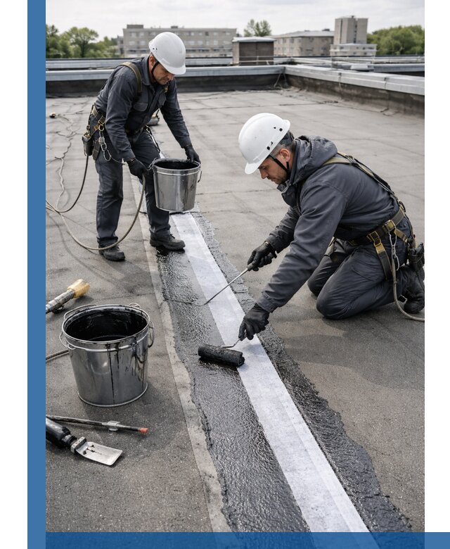 Гидроизоляция кровли мастикой в Балтийске надежная защита