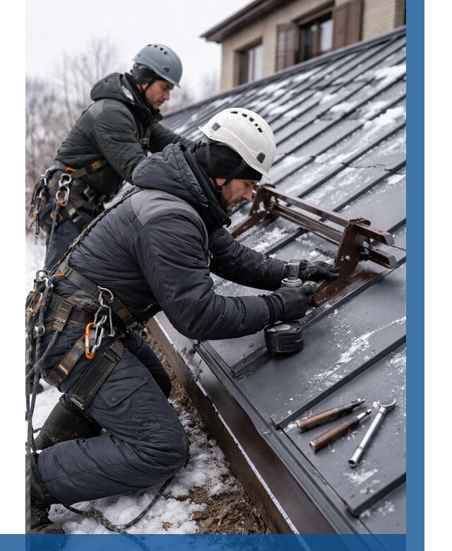 Монтаж снегозадержателей в Балтийске от 459 р. | ВЫСОТНИК-Блт