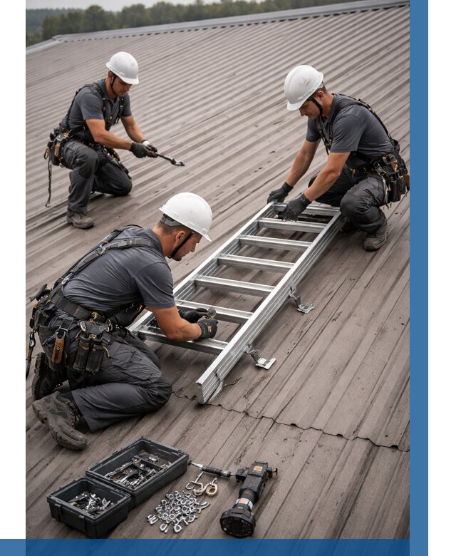 Монтаж кровельной лестницы в Балтийске от 4588 р. | ВЫСОТНИК-Блт