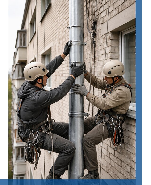 Замена водосточных труб в Балтийске от 6627 р. | ВЫСОТНИК-Блт