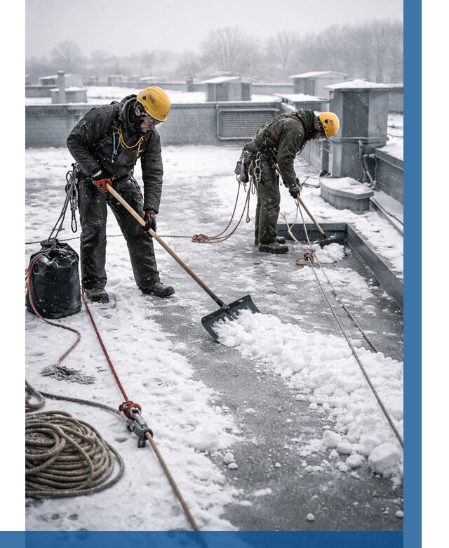 Очистка крыши от снега в Балтийске от 7646 р. | ВЫСОТНИК-Блт