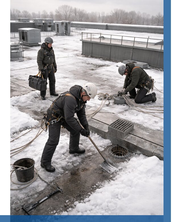 Абонентское обслуживание кровли зимой в Балтийске от 8156 р. | ВЫСОТНИК-Блт