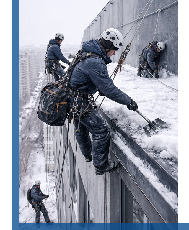 Абонентское обслуживание кровли зимой в Балтийске регулярный уход