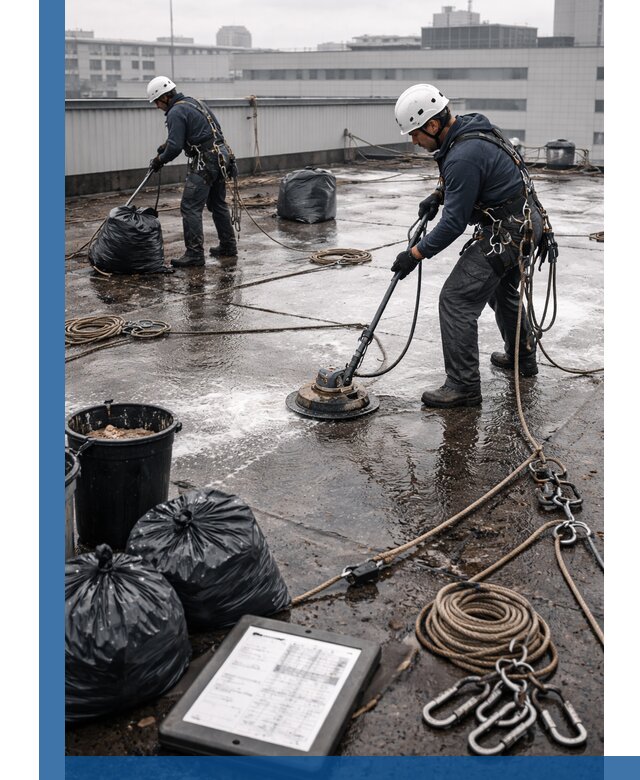 Плановая очистка кровли по графику в Балтийске для безопасности