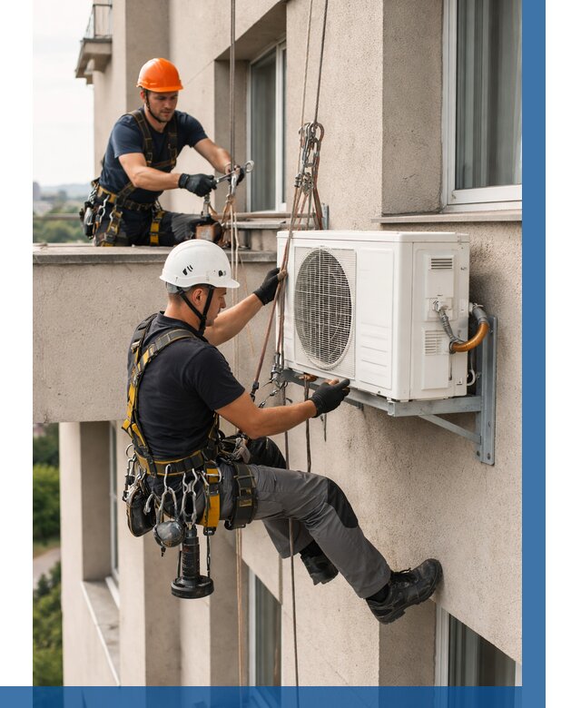 Монтаж внешнего блока кондиционера в Балтийске от 6627 р. | ВЫСОТНИК-Блт