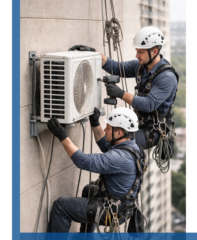 Монтаж внешнего блока кондиционера в Балтийске установка и крепление