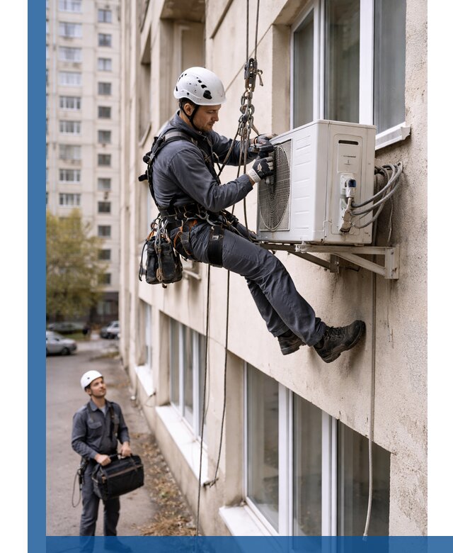 Демонтаж внешнего блока кондиционера в Балтийске профессионально