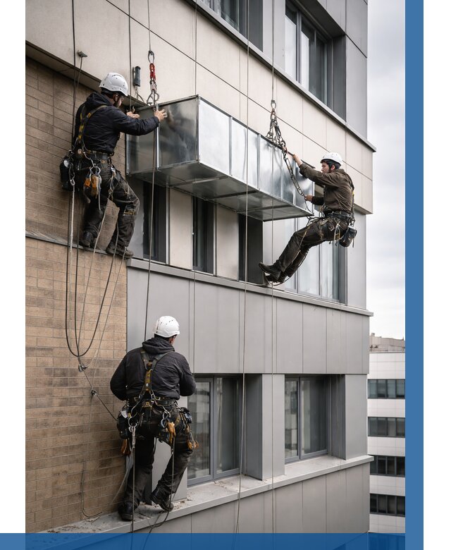 Монтаж воздуховодов на фасаде в Балтийске от 1529 р. | ВЫСОТНИК-Блт