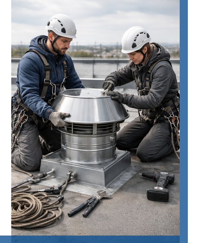 Установка дефлекторов на кровле в Балтийске от 4588 р. | ВЫСОТНИК-Блт