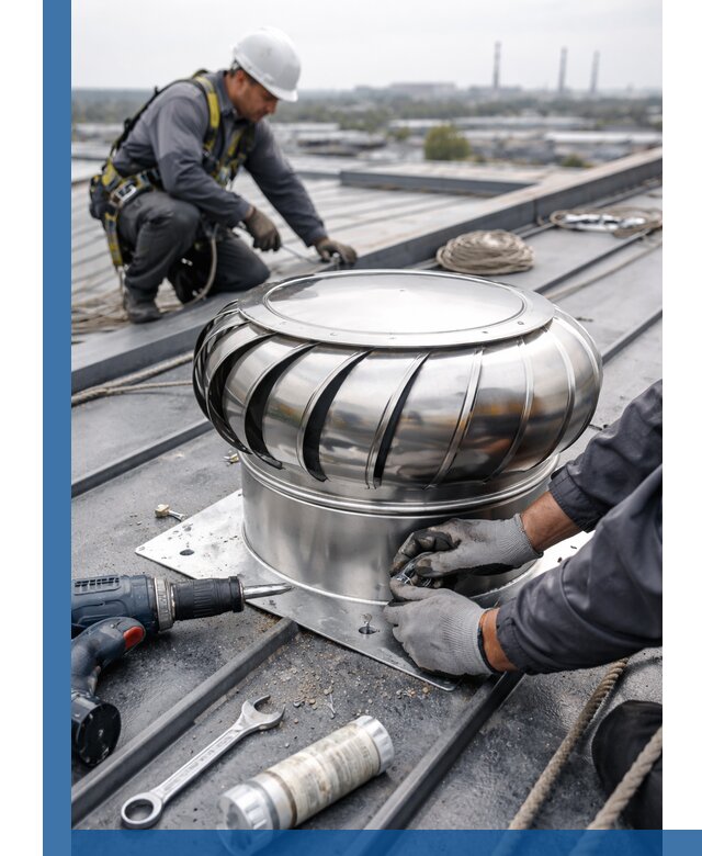 Установка дефлекторов на кровле в Балтийске профессионально