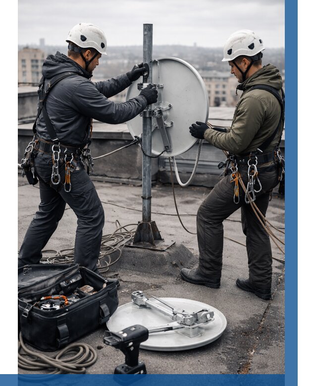 Демонтаж антенн на крыше в Балтийске от 4588 р. | ВЫСОТНИК-Блт