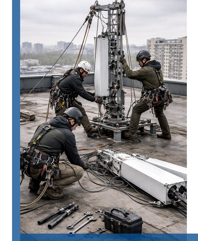 Демонтаж антенн на крыше зданий в Балтийске с гарантией